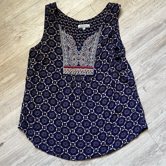 World Market Boho Embroidered Tank Top - Picture 1 of 5